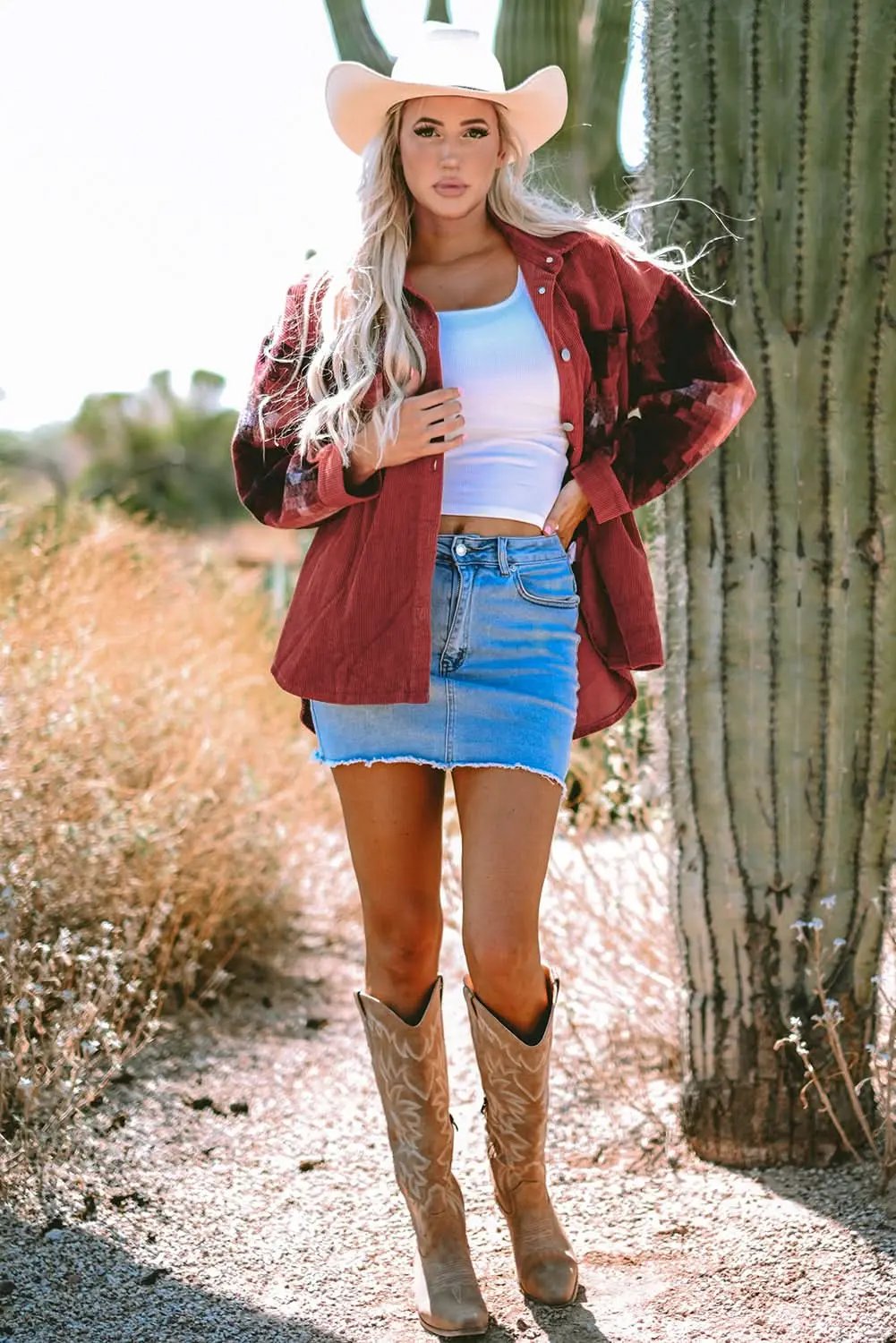 Gold Flame Oversized Corduroy Jacket - Love Salve